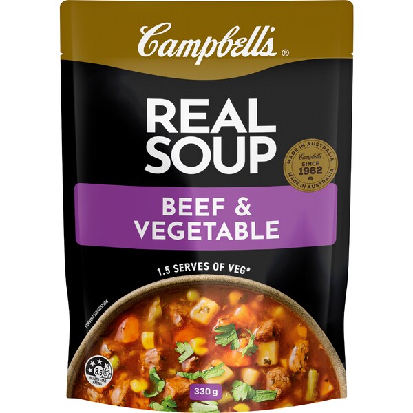 Campbell's Real Soup Pouch Beef & Vegetable 330g