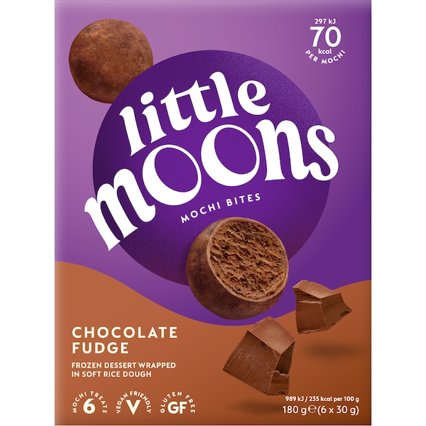 Little Moons Mochi Bites Chocolate Fudge 30g x 6 pack