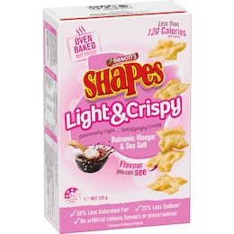 Arnott's Arnott's Shapes Light & Crispy Vinegar & Sea Salt Crackers 120g