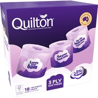Quilton Softness 3Ply White Toilet Paper Box