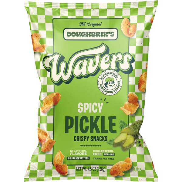 Doughbrik's Wavers Crispy Snacks Spicy Pickle 126g