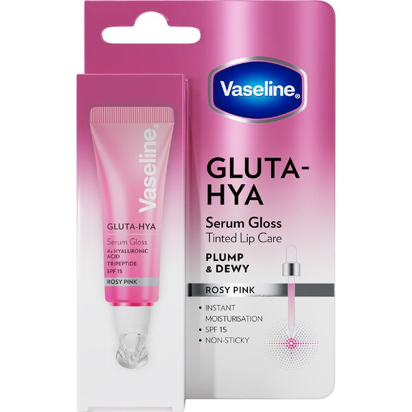 Vaseline Gluta-Hya Tinted Serum Lip Gloss Rosy Pink 10mL
