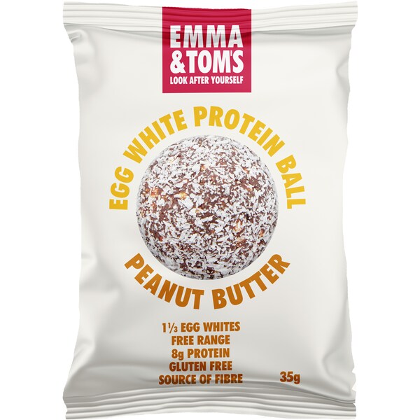 Emma & Tom's Egg White Protein Ball Peanut Butter 35g