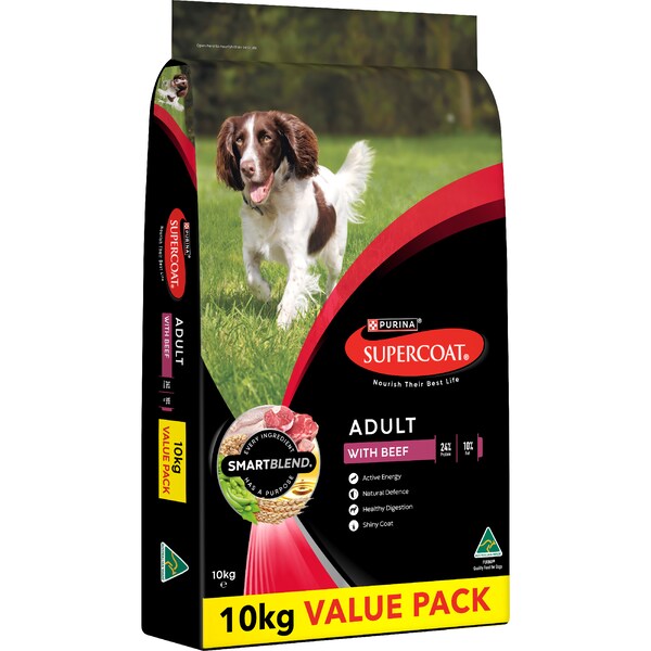 Supercoat Adult Dry Dog Food With Beef 10kg