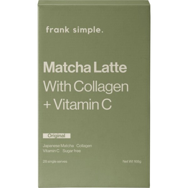 frank simple. Matcha Latte With Collagen & Vitamin C 28 pack