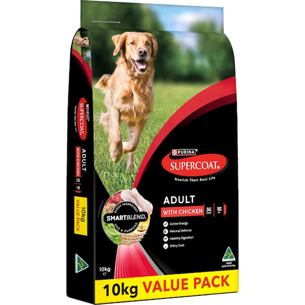Supercoat Adult Dry Dog Food With Chicken 10kg