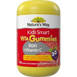 Nature's Way Kids Smart Vita Gummies Iron + Vitamin C Pastilles 120 pack – Woolworths