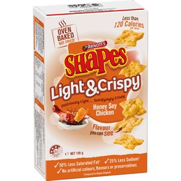 Arnott's Shapes Light & Crispy Honey Soy Chicken Crackers 120g – Woolworths