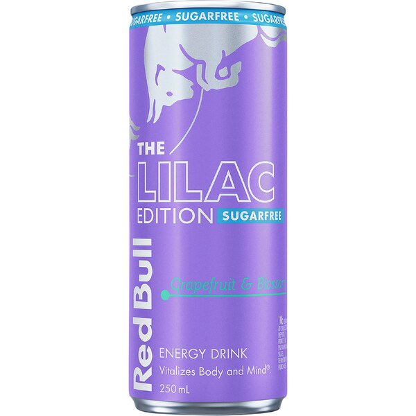 Red Bull Lilac Sugar Free Energy Drink Grapefruit & Blossom Can 250mL
