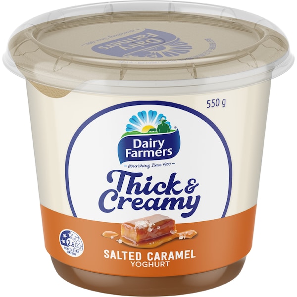 Dairy Farmers Thick & Creamy Yoghurt Murray River Salted Caramel 550g