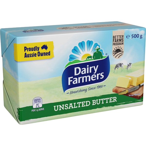 Dairy Farmers Unsalted Butter 500g