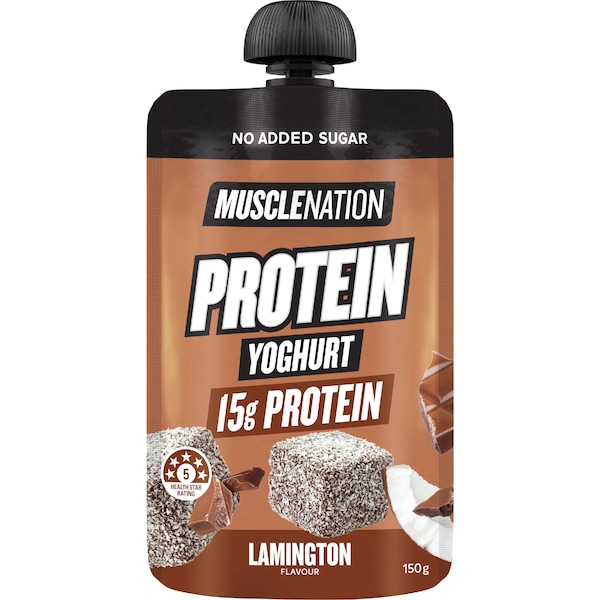 Muscle Nation Protein Yoghurt Pouch Chocolate Lamington 150g