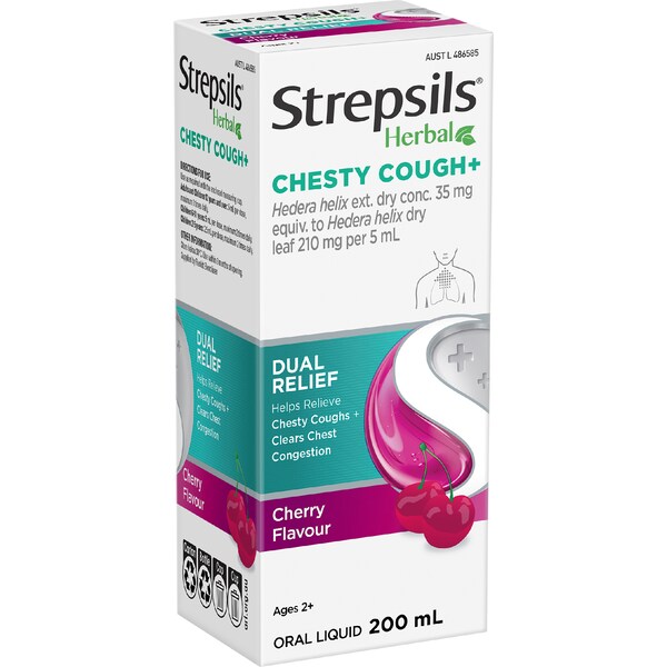 Strepsils Herbal Chesty Cough Syrup 200mL