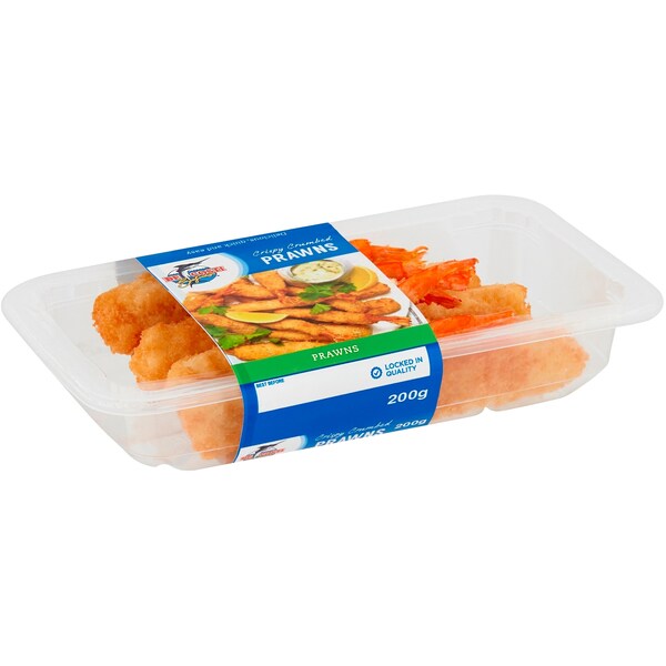 De Costi Seafoods Crispy Crumbed Prawns 200g