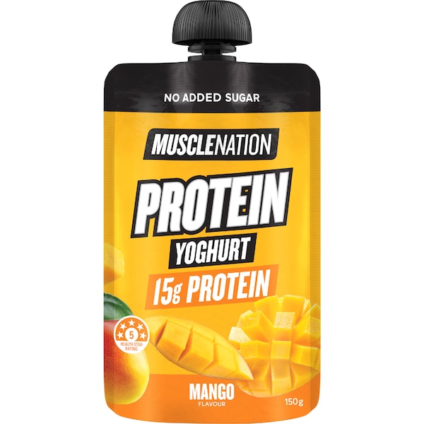 Muscle Nation Protein Yoghurt Pouch Mango 150g