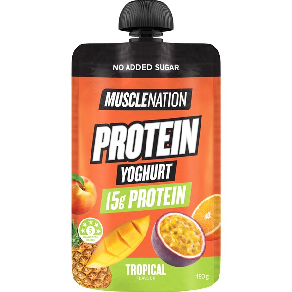 Muscle Nation Protein Yoghurt Pouch Tropical 150g