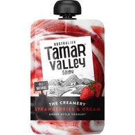 Tamar Valley The Creamery Yoghurt Pouch Strawberries & Cream