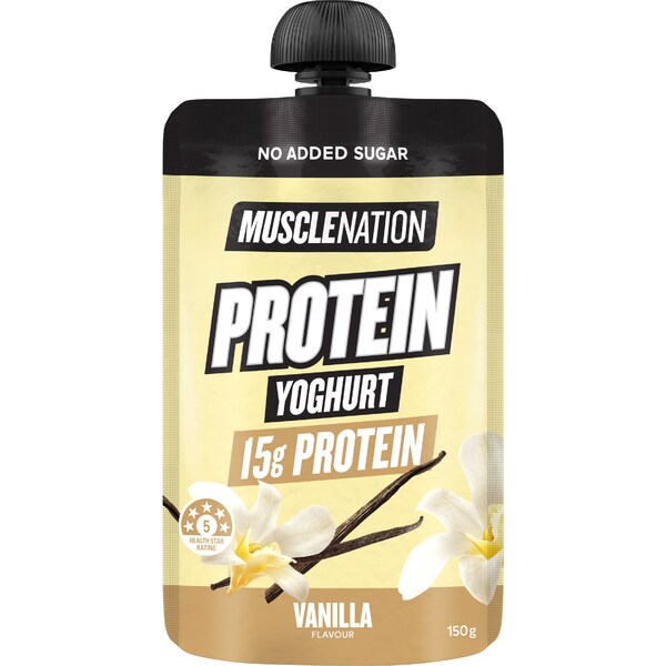Muscle Nation Protein Yoghurt Pouch Vanilla 150g