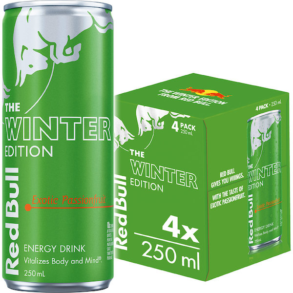 Red Bull Energy Drink The Winter Edition Exotic Passionfruit 250mL x 4 pack