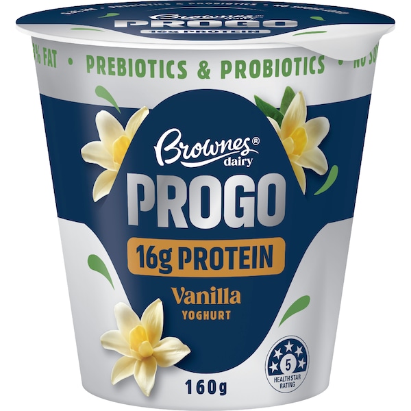 Brownes Dairy Progo Yoghurt Pot Vanilla 160g