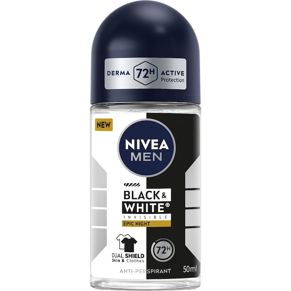 Nivea Men Black & White Roll On Antiperspirant Epic Night 50mL