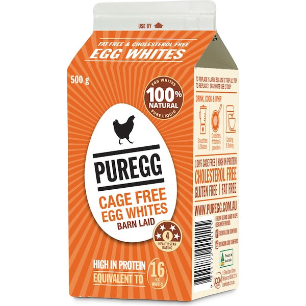 Puregg Cage Free Egg Whites 500g