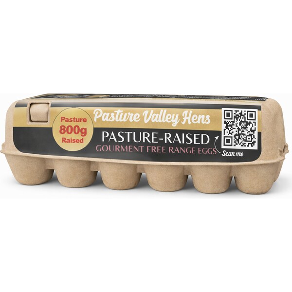 Pasture Valley Hens 12 Pasture Raised Eggs 800g