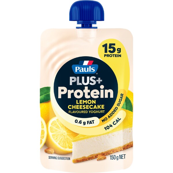Pauls Plus Protein Yoghurt Pouch Lemon Cheesecake 150g