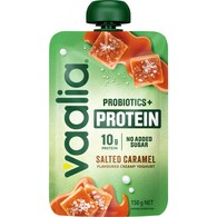 Vaalia Probiotics Protein Yoghurt Pouch Salted Caramel