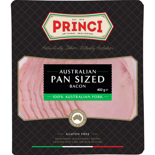 Princi Australian Pan Sized Bacon 400g