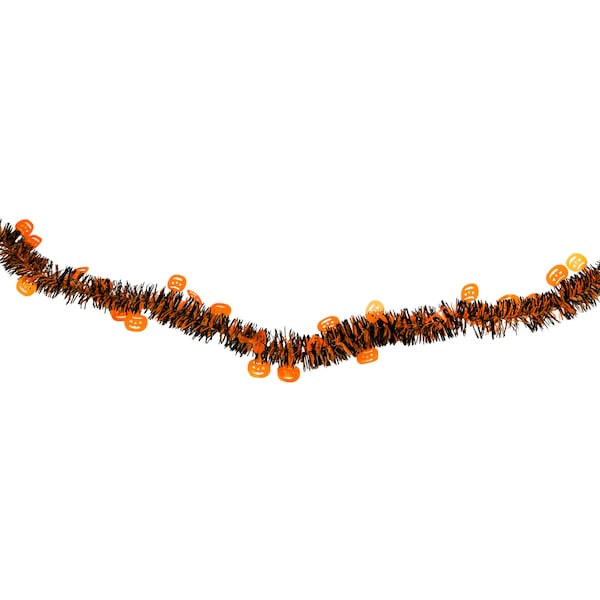 Halloween Tinsel Pumpkin 4m each