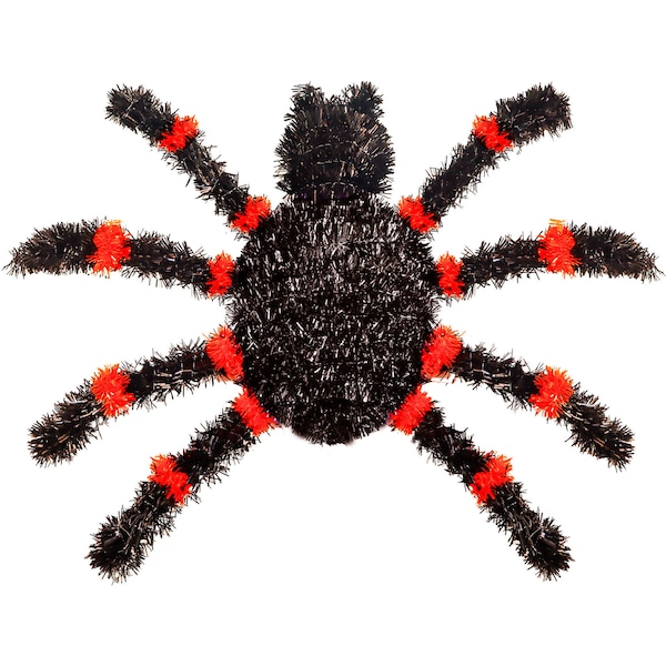 Halloween Tinsel Decoration Spider each