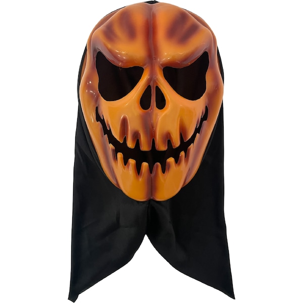 Halloween Adult Mask With Hood Pumpkin each