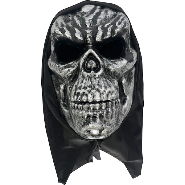 Halloween Adult Mask With Hood Skeleton each