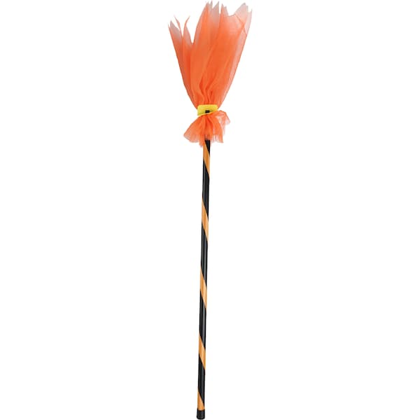 Halloween Costume Broom Orange 90cm each