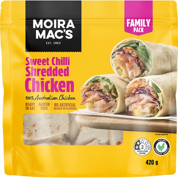 Moira Mac's Sweet Chilli Shredded Chicken Family Pack 420g