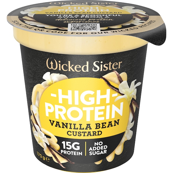 Wicked Sister High Protein Vanilla Bean Custard 170g