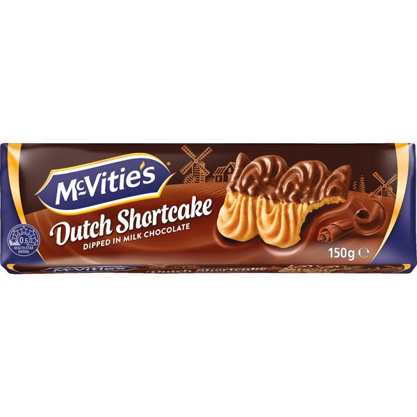 McVitie's Dutch Shortcake Milk Chocolate 150g