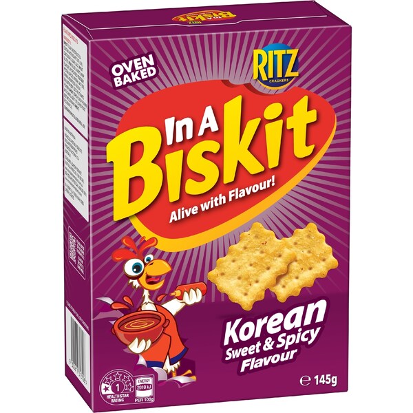 In A Biskit Ritz Korean Sweet & Spicy Crackers 145g