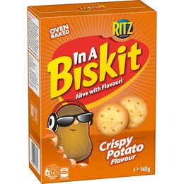 In A Biskit Ritz Crispy Potato Crackers 145g – Woolworths