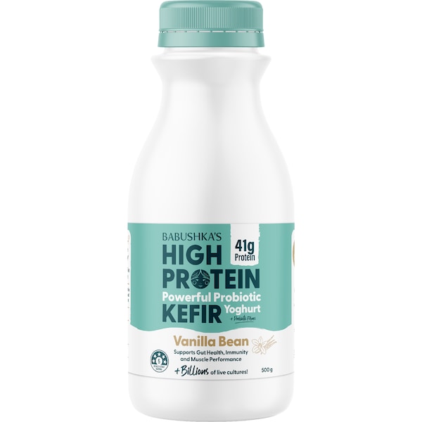 Babushka's High Protein Kefir Yoghurt Vanilla Bean 500g