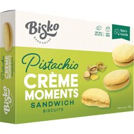 Bisko Bakehouse Creme Moments Shortbread With Pistachio Cream Filling
