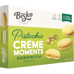Bisko Bakehouse Bisko Bakehouse Creme Moments Shortbread With Pistachio Cream Filling 140g