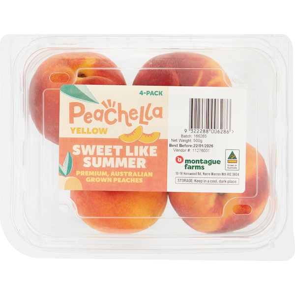Peachella Peaches Yellow 4 pack