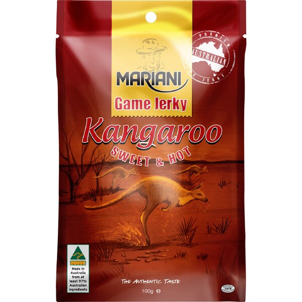 Mariani Game Jerky Kangaroo Sweet & Hot 100g