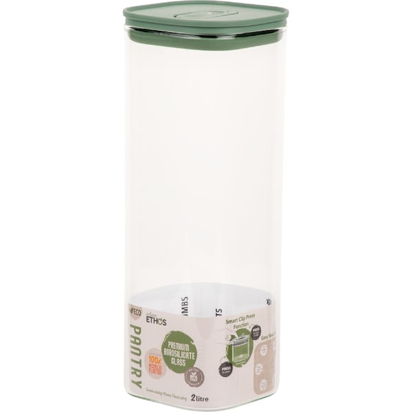 Urban Ethos Glass Pantry Canister 2L each