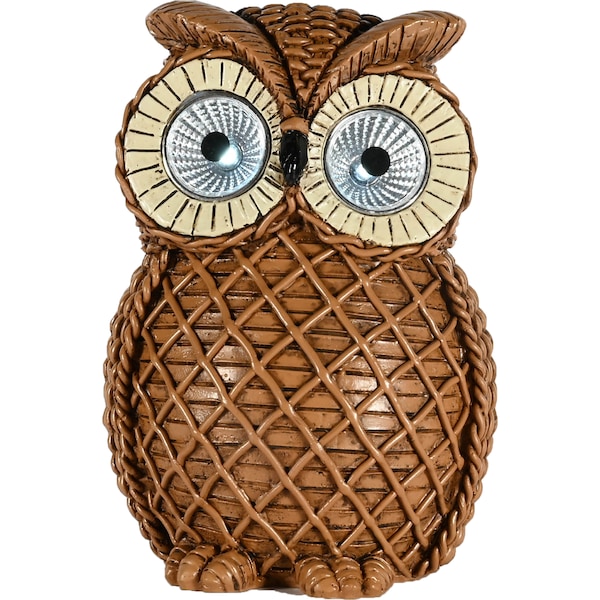 Mirabella Solar Rattan Look Animal Owl each