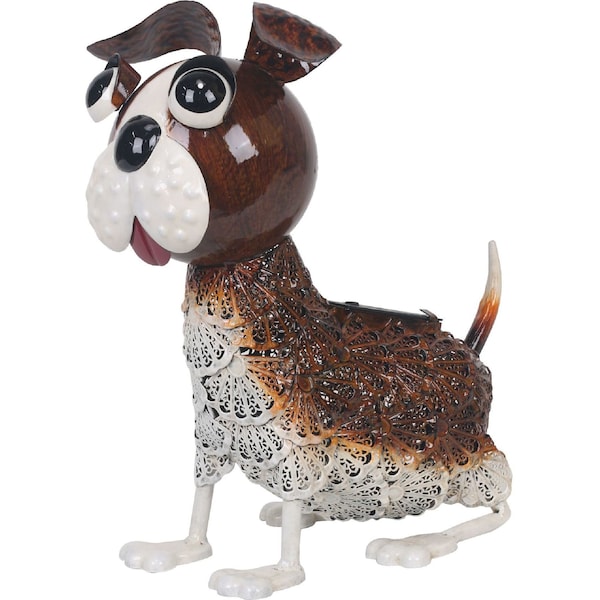 Green Gardener Solar Metal Dog Boxer each