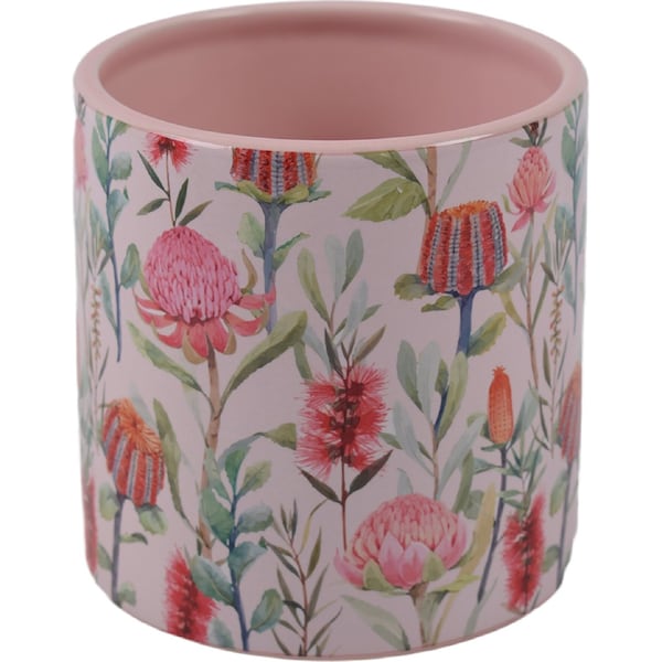 Green Gardener Pot 12cm Pink Flowers each