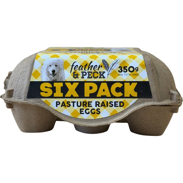 Feather & Peck 6 Pasture Raised Eggs 350g